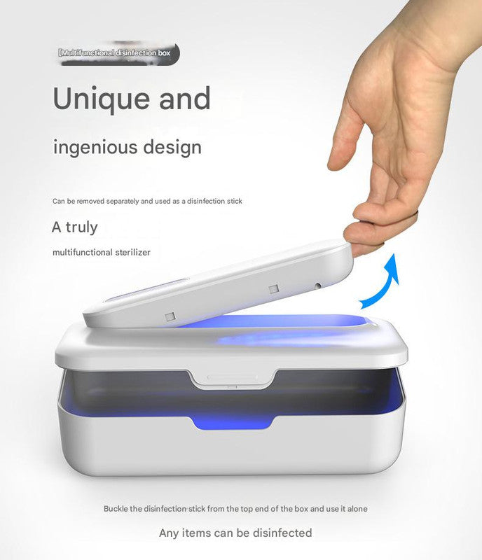 White 2-in-1 UV Sterilizer Box & Detachable Wand - For Phone, Jewelry, Masks - Image 4
