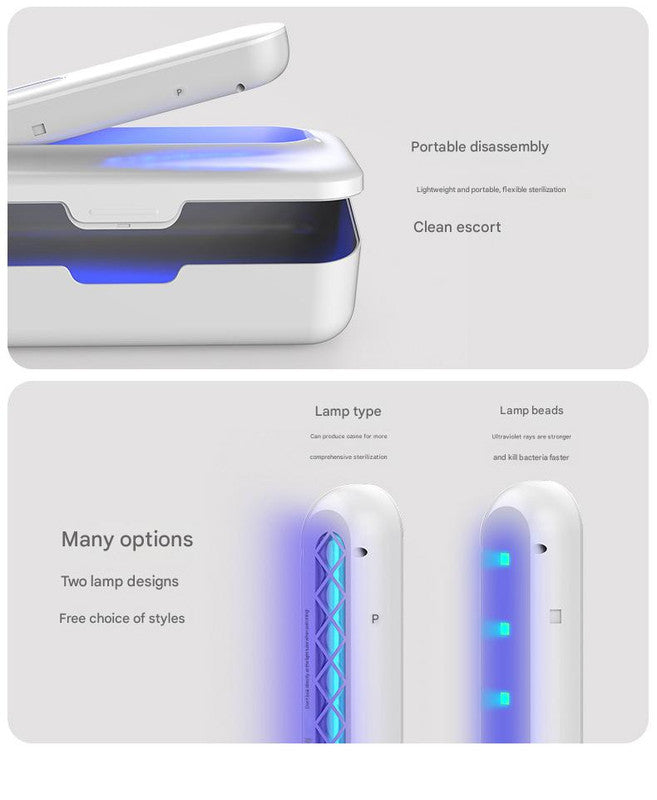 White 2-in-1 UV Sterilizer Box & Detachable Wand - For Phone, Jewelry, Masks - Image 5