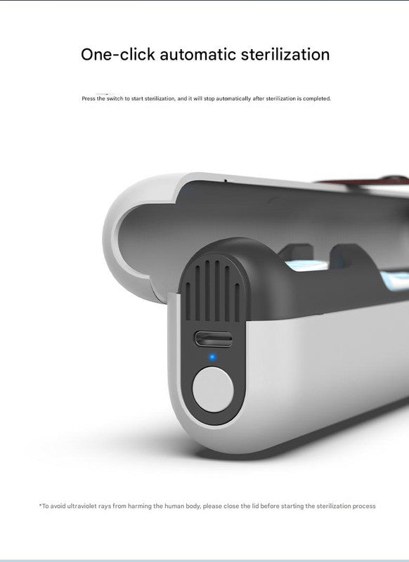 Travel UVC Toothbrush Sanitizer Box - Magnetic Closure, Rechargeable - Image 5