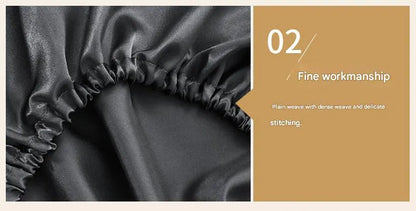 Champagne Silky Satin Pillowcase Pair - Smooth for Hair & Skin, Elastic Fitted (46x70+16cm) - Image 3