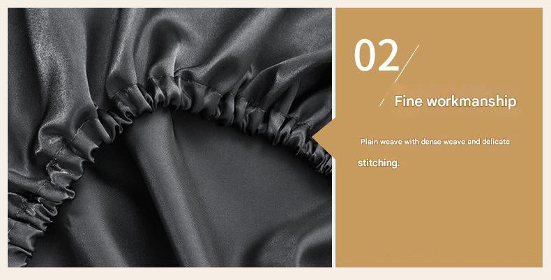 Gray Silky Satin Pillowcase Pair - Smooth for Hair & Skin, Elastic Fitted (46x70+16cm) - Image 3
