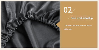 Gray Silky Satin Pillowcase Pair - Smooth for Hair & Skin, Elastic Fitted (46x70+16cm) - Image 3