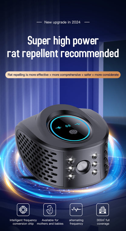 Black Advanced Ultrasonic Pest Repeller - Multi-Wave Tech for Mice, Roaches, Mosquitoes - Image 2