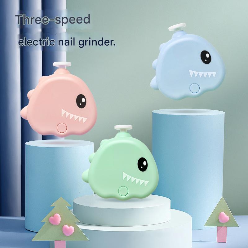Blue Cute Dinosaur Electric Pet Nail Grinder - 3-Speed, Low Noise, USB-C for Dogs & Cats - Image 4