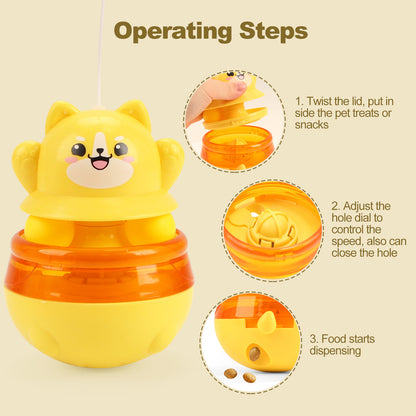 Pink 3-in-1 Interactive Cat Toy - Tumbler, Treat Dispenser, Track & Teaser Ball - Image 4