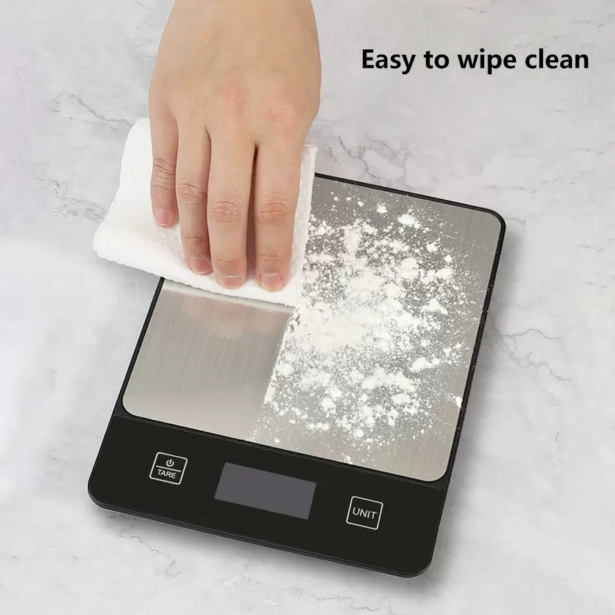 White Digital Kitchen Scale - Stainless Steel Food Scale for Baking & Cooking (10kg/1g) - Image 5