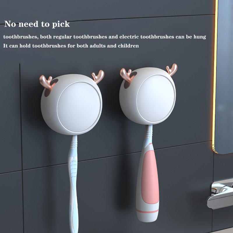 Cute UV Toothbrush Sanitizer Holder - Wall Mounted, Portable for Travel (Golden Ear Panda) - Image 2