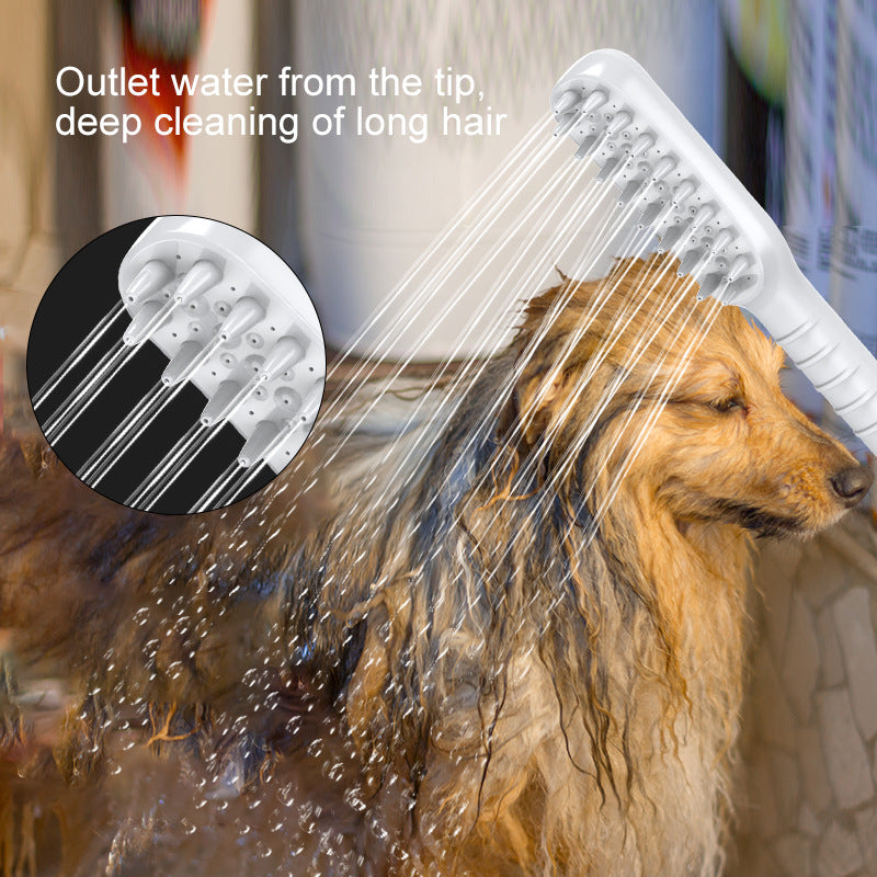 Handheld Pet Grooming Shower Sprayer - With Comb Teeth Hose & Adapters - Image 6