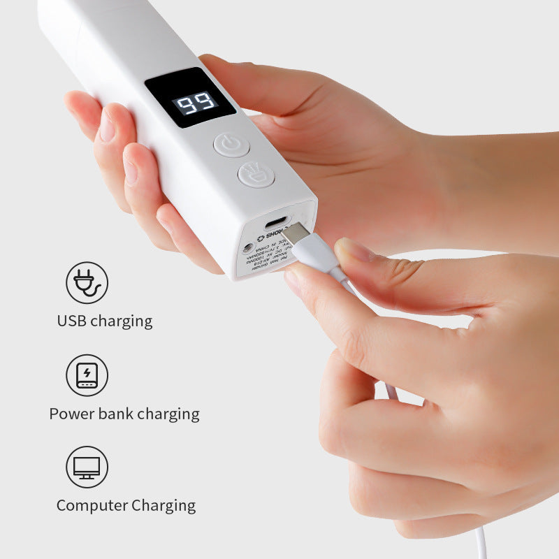 White Professional Pet Nail Grinder Kit - LCD, LED, Laser, for Dogs & Cats - Image 2