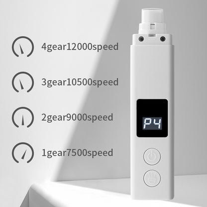White Professional Pet Nail Grinder Kit - LCD, LED, Laser, for Dogs & Cats - Image 5