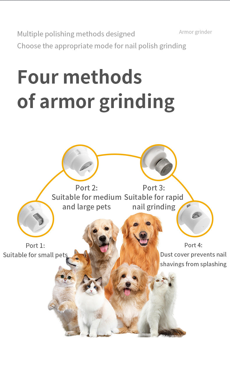 White Professional Pet Nail Grinder Kit - LCD, LED, Laser, for Dogs & Cats - Image 6