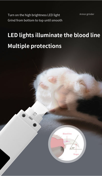 Black Professional Pet Nail Grinder Kit - LCD, LED, Laser, for Dogs & Cats - Image 7