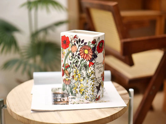 Literary Book Vase - Creative Ceramic Planter & Desk Organizer(Type A - 21x13x7cm) - Image 4