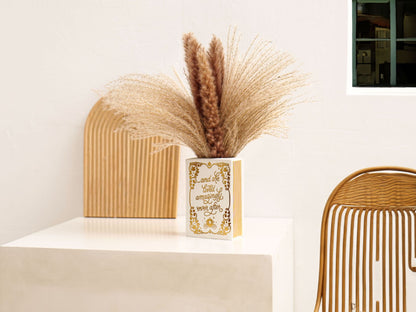Literary Book Vase - Creative Ceramic Planter & Desk Organizer(Golden Book) - Image 3