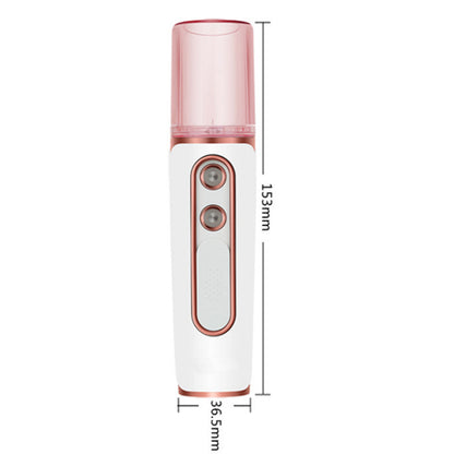 Pink Dual Nozzle Nano Facial Mister - USB Rechargeable Hydrating Spray - Image 5