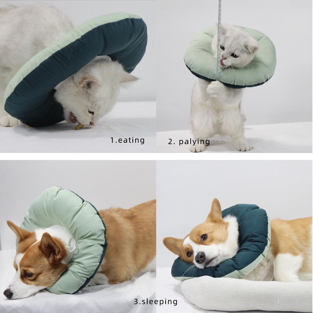 Green Adjustable Soft Elizabethan Collar for Pets - Comfortable Recovery Aid - XXL - Image 3