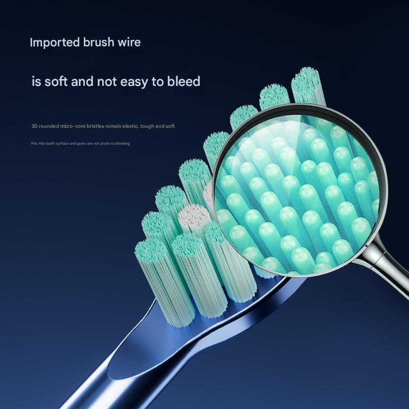 Advanced Sonic Toothbrush: 5 Cleaning Modes, 2-Min Timer, USB Fast Charge, Purple (4 brush heads) - Image 5