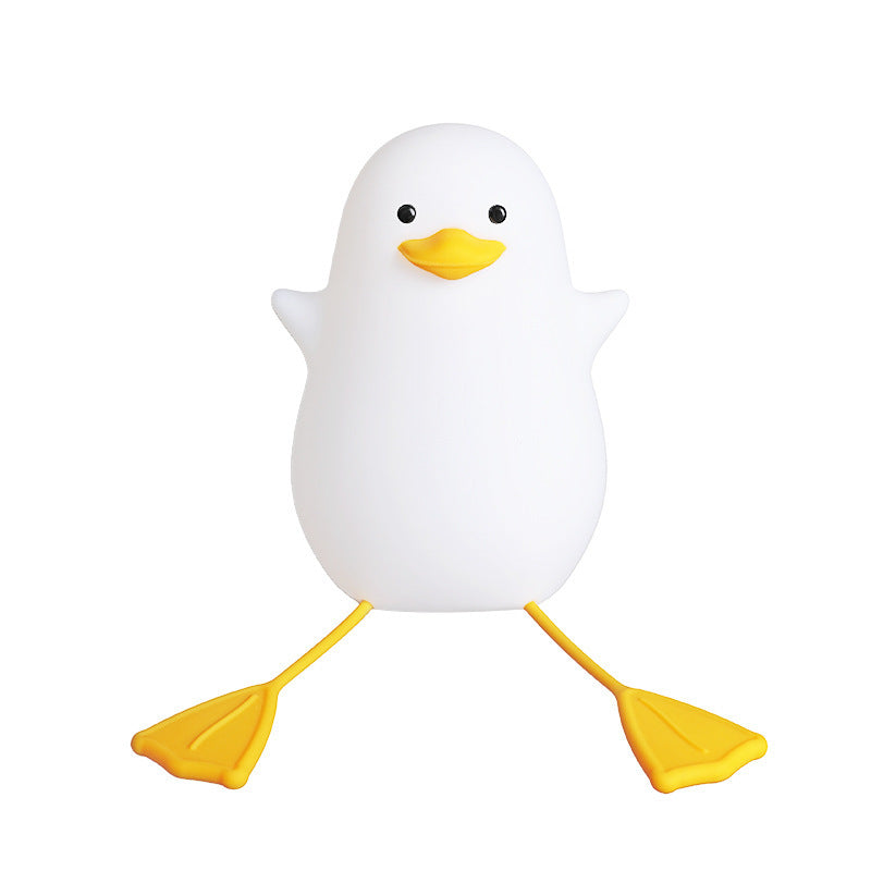 Cute Gull Silicone Night Light - Tap Control, USB Rechargeable, Kids Bedroom (Colorful yellow beak) - Image 4