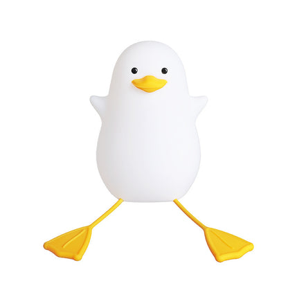 Cute Gull Silicone Night Light - Tap Control, USB Rechargeable, Kids Bedroom (Colorful yellow beak) - Image 4