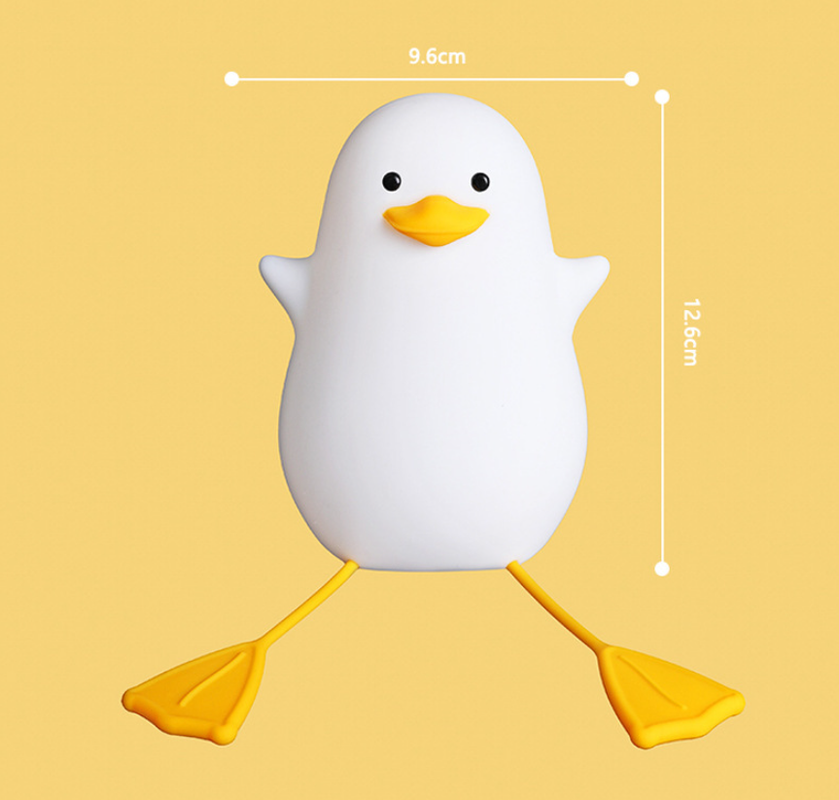 Cute Gull Silicone Night Light - Tap Control, USB Rechargeable, Kids Bedroom (Warm light three-speed yellow mouth) - Image 5