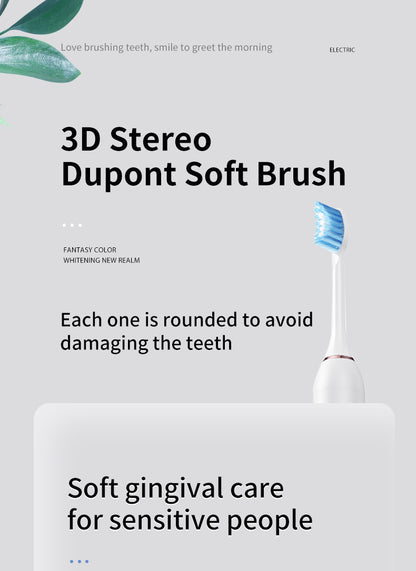 Pink Professional Sonic Toothbrush for Adults - 5 Modes, Smart Timer (4 brush heads) - Image 3