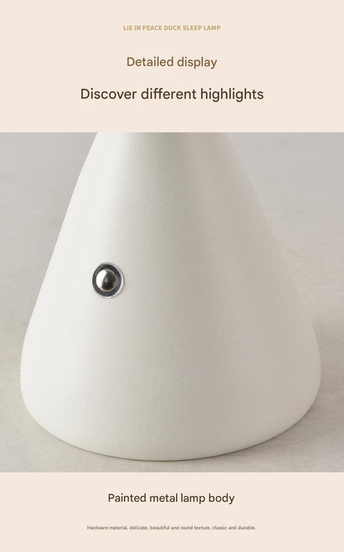 White Mushroom LED Table Lamp - Rechargeable, 3-Color Touch Dimmable, USB-C - Image 4