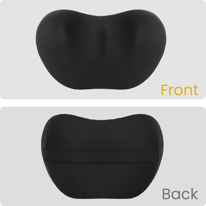 Brown Ergonomic Memory Foam Car Headrest & Lumbar Support Cushion Set - Driving Comfort Neck & Back Pillow - Image 6
