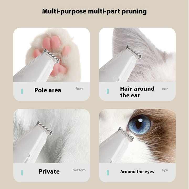 Green Rechargeable Pet Grooming Clipper with Built-in Vacuum - Low Noise Hair Trimmer for Dogs & Cats - Image 3