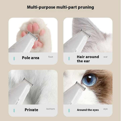 Green Rechargeable Pet Grooming Clipper with Built-in Vacuum - Low Noise Hair Trimmer for Dogs & Cats - Image 3