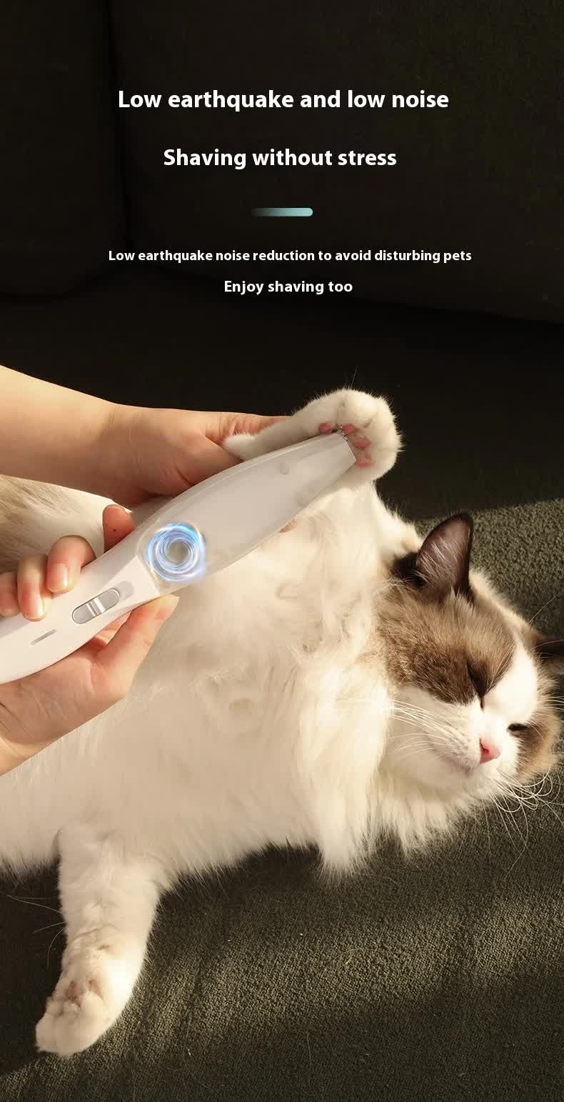 Green Rechargeable Pet Grooming Clipper with Built-in Vacuum - Low Noise Hair Trimmer for Dogs & Cats - Image 8