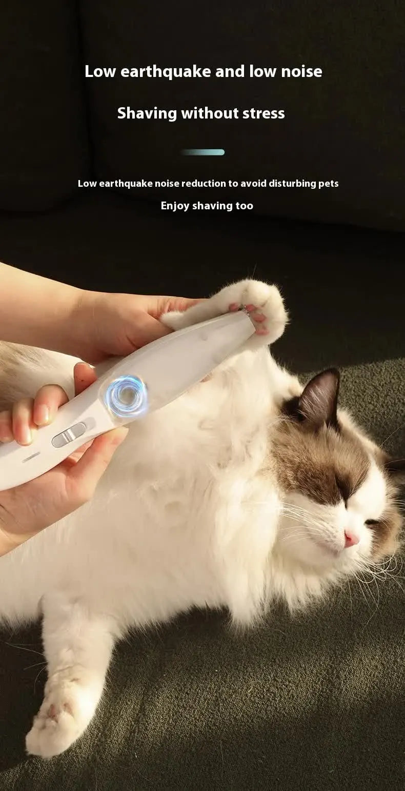 Green Rechargeable Pet Grooming Clipper with Built-in Vacuum - Low Noise Hair Trimmer for Dogs & Cats - Image 8