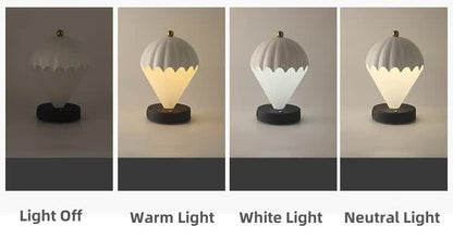 Black Rechargeable Hot Air Balloon LED Touch Lamp - 3-Color Nordic Style Desk Light - Image 6