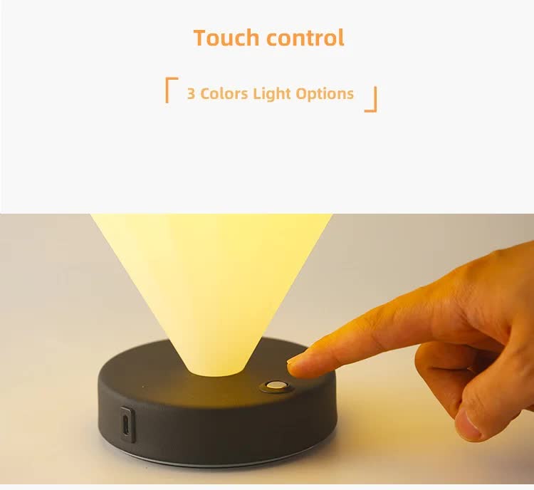 Blue Rechargeable Hot Air Balloon LED Touch Lamp - 3-Color Nordic Style Desk Light - Image 5