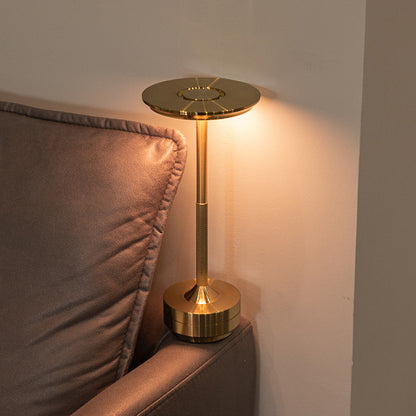 Silver Elegant Aluminum Alloy Rechargeable LED Touch Lamp - 3-Color Dimmable Cordless Table Light - Image 8