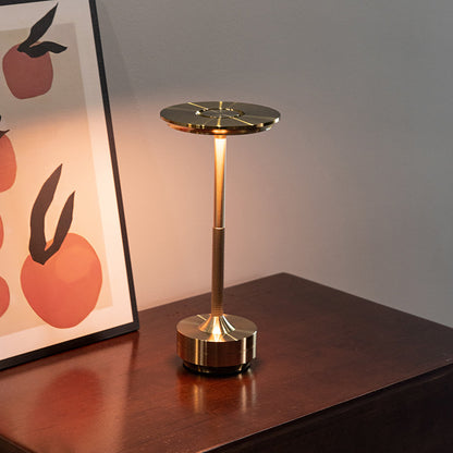 Black Elegant Aluminum Alloy Rechargeable LED Touch Lamp - 3-Color Dimmable Cordless Table Light - Image 7