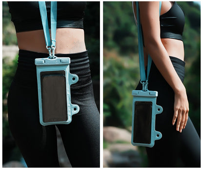 Black 2-Pack Universal IPX8 Waterproof Phone Pouch with Lanyard - Touch Sensitive Case for Swimming & Outdoor Sports - Image 5