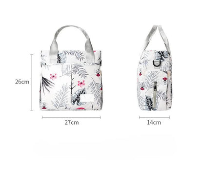 Pink Versatile Nappy Bag Tote - Lightweight Diaper Bag with Insulated Pocket & Crossbody Strap - Image 7