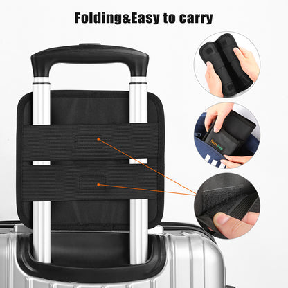 2 Pcs Black Hands-Free Luggage Handle Travel Cup Holder & Organizer Pouch - Image 9