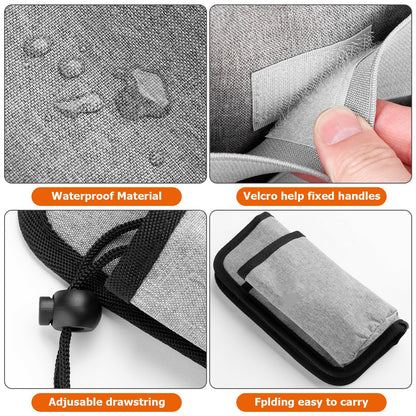 2 Pcs Grey Hands-Free Luggage Handle Travel Cup Holder & Organizer Pouch - Image 4