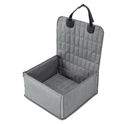 Black Waterproof Front Pet Car Seat Cover - Non-Slip Dog Booster Seat Protector Mat - Image 2