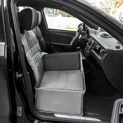 Black Waterproof Front Pet Car Seat Cover - Non-Slip Dog Booster Seat Protector Mat - Image 3