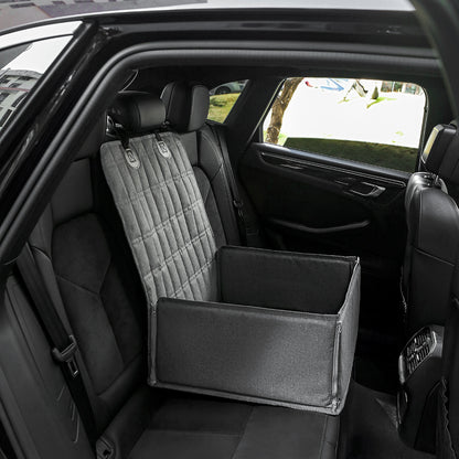 Black Waterproof Front Pet Car Seat Cover - Non-Slip Dog Booster Seat Protector Mat - Image 5