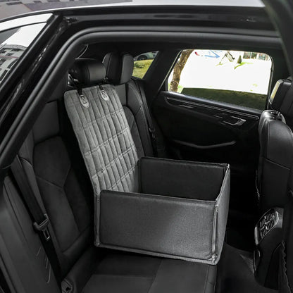 Black Waterproof Front Pet Car Seat Cover - Non-Slip Dog Booster Seat Protector Mat - Image 5