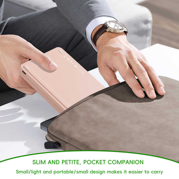 Pink Ultra-Slim Foldable Bluetooth Keyboard - Portable Wireless Rechargeable Travel Keyboard for iOS Android Windows Devices - Image 4