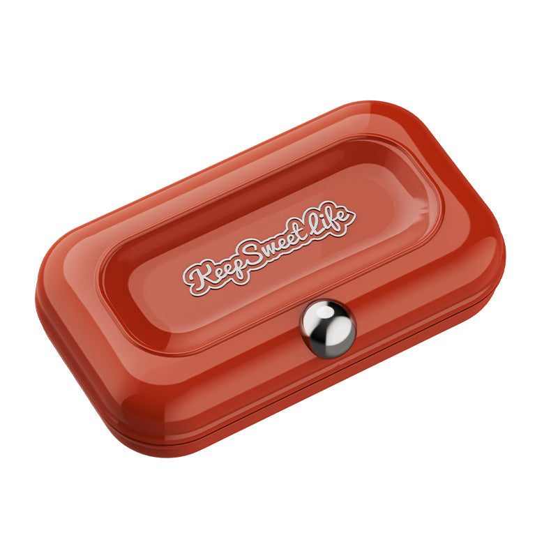 2 Sets Red Portable 4-Piece Manicure Set - Compact Nail Grooming Kit with Stainless Steel Clippers, File & Stylish Case