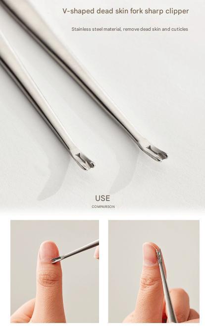 Green Compact 7-Piece Manicure Set - Stainless Steel Nail Grooming Kit with Stylish Travel Case - Image 7