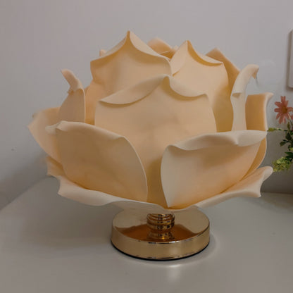 Champagne Elegant Lotus Flower Table Lamp - Decorative Bedside Night Light for Bedroom Ambiance - Image 2