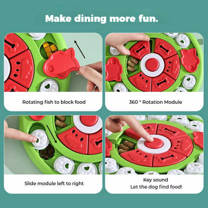 Green Interactive Pet Puzzle Feeder Toy - Slow Eating & Mental Stimulation Game for Dogs & Cats - Image 7