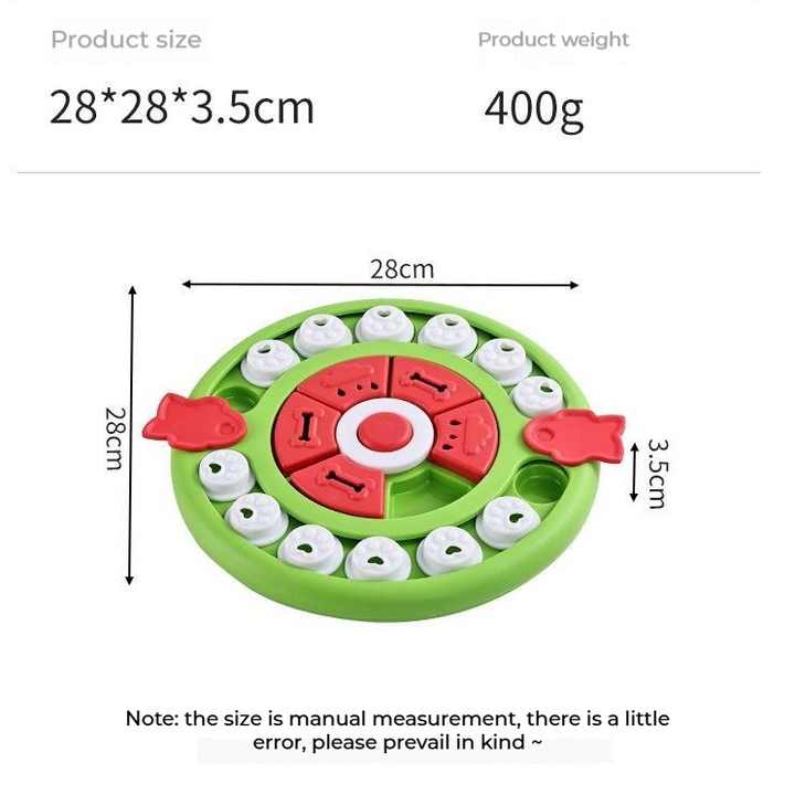 Green Interactive Pet Puzzle Feeder Toy - Slow Eating & Mental Stimulation Game for Dogs & Cats - Image 9