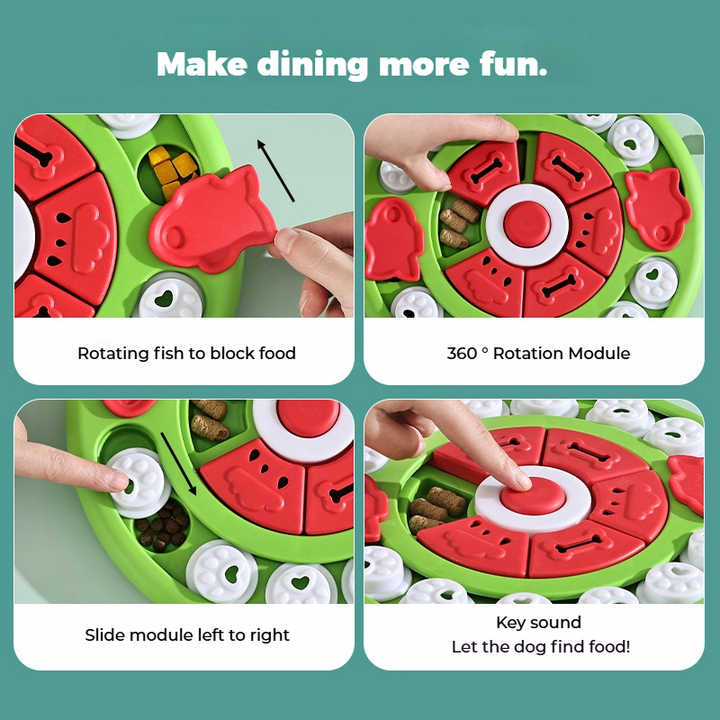 Blue Interactive Pet Puzzle Feeder Toy - Slow Eating & Mental Stimulation Game for Dogs & Cats - Image 7